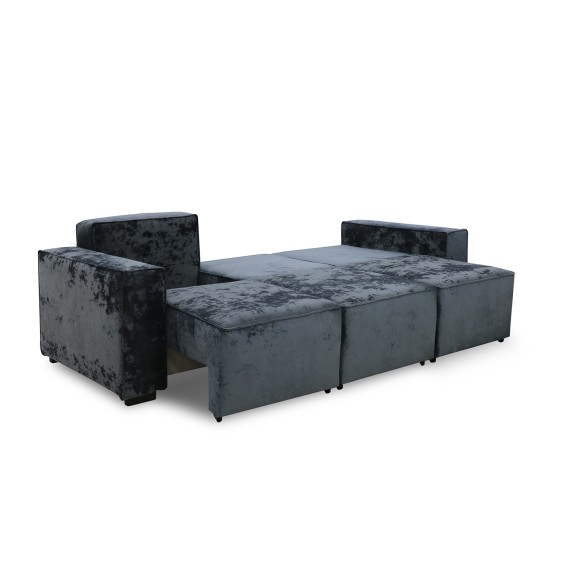 Гарнитур HOBEL LOTUS 3+2+1 DARK GREY MONACO 15/ INFINITY 911 (15) 