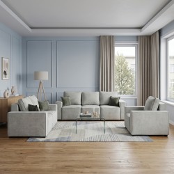 Гарнитур HOBEL LOTUS 3+2+1 F/P LIGHT GREY BELLA 12/NIAGARA GREY (15) 
