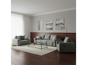 Sofa set HOBEL LOTUS 3+2+1 GREY MONACO 14/ INFINITY 911 (15) 