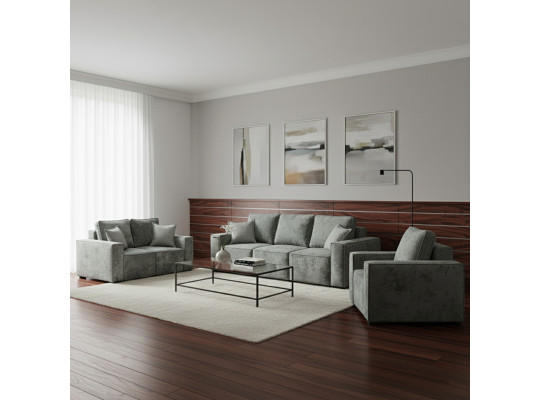 Sofa set HOBEL LOTUS 3+2+1 GREY MONACO 14/ INFINITY 911 (15) 