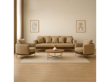 Sofa set HOBEL MARIA 3+1+1 KAX7004 GOLD / HONEY PHANTOM 6/ LIGHT BROWN BONCUK 6 (3) 