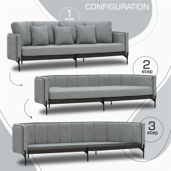 Հավաքածու HOBEL MARIA 3+1+1 KAX7005 BLACK / GREY PHANTOM 14/ GREY PHANTOM 19 (3) 