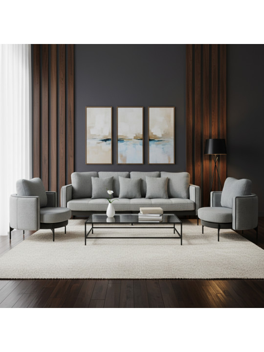 Հավաքածու HOBEL MARIA 3+1+1 KAX7005 BLACK / GREY PHANTOM 14/ GREY PHANTOM 19 (3) 