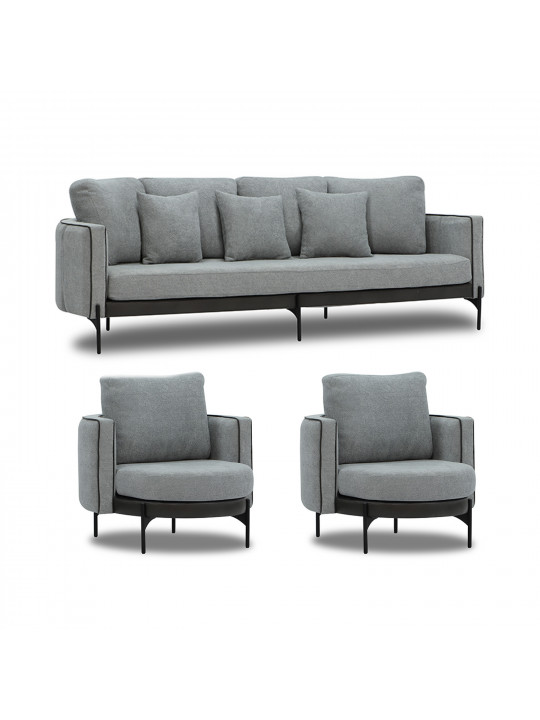 Հավաքածու HOBEL MARIA 3+1+1 KAX7005 BLACK / GREY PHANTOM 14/ GREY PHANTOM 19 (3) 