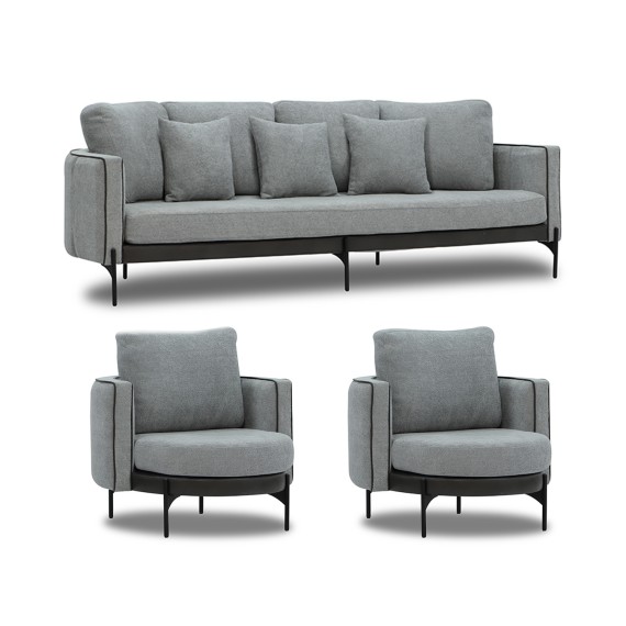 Հավաքածու HOBEL MARIA 3+1+1 KAX7005 BLACK / GREY PHANTOM 14/ GREY PHANTOM 19 (3) 
