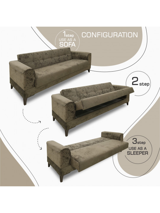 Հավաքածու HOBEL MARK 3+1+1 LIGHT CAPPUCCINO MONACO 4/ BROWN MONACO 5 (3) 