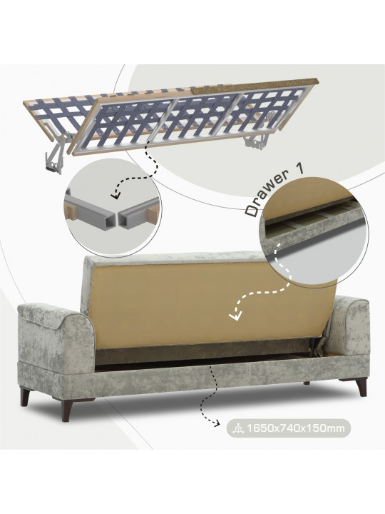 Հավաքածու HOBEL MARK 3+1+1 LIGHT CAPPUCCINO MONACO 4/ DARK CAPPUCCINO MONACO 5 (3) 