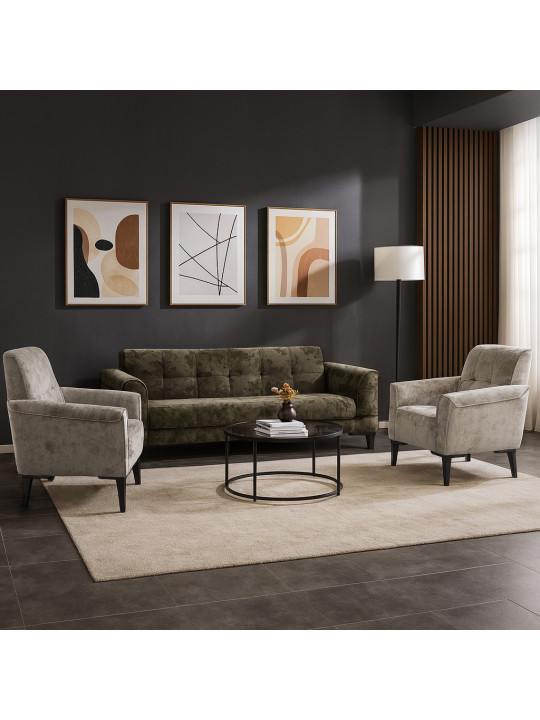 Հավաքածու HOBEL MARK 3+1+1 LIGHT CAPPUCCINO MONACO 4/ BROWN MONACO 5 (3) 