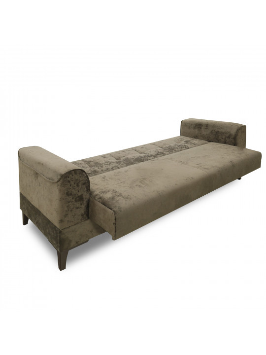 Sofa set HOBEL MARK 3+1+1 LIGHT CAPPUCCINO MONACO 4/ BROWN MONACO 5 (3) 