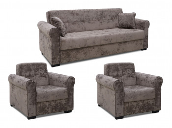 Sofa set HOBEL MARSEL 3+1+1 LIGHT BROWN MONACO 4 (4) 