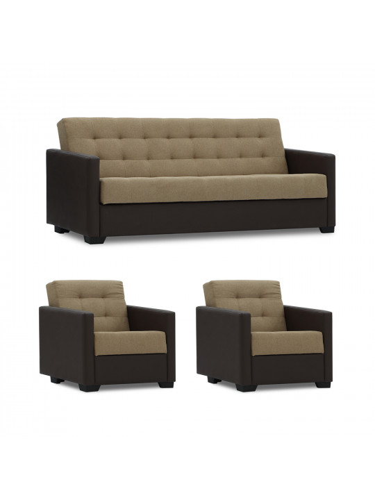 Sofa set HOBEL MARVEL 3+1+1 COFFEE V460/ BEIGE SCANDI 4 (4) 