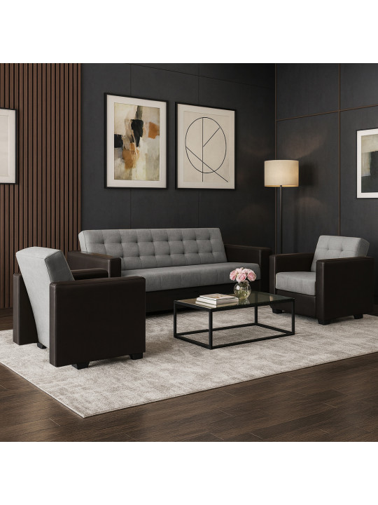 Հավաքածու HOBEL MARVEL 3+1+1 GRAY 8410/ GRAY SCANDI 18 (4) 