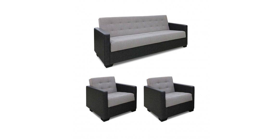 Гарнитур HOBEL MARVEL 3+1+1 GRAY 8410/ GRAY SCANDI 18 (4) 