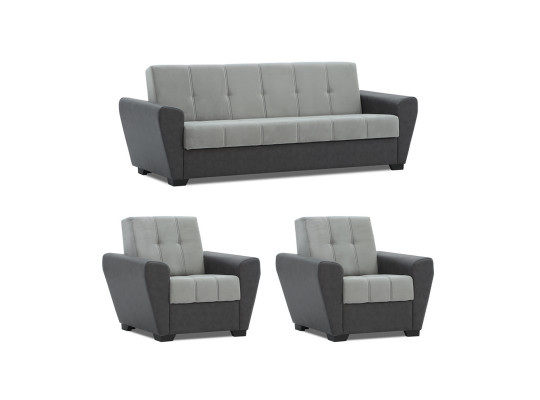 Sofa set HOBEL MODERN 3+1+1 DARK GREY 8410/ GREY VIVALDI 7 (4) 