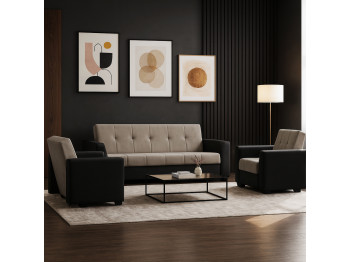 Հավաքածու HOBEL MODERN LUX 3+1+1 BLACK 4503/CAPPUCCINO LEONARDO 4 (4) 