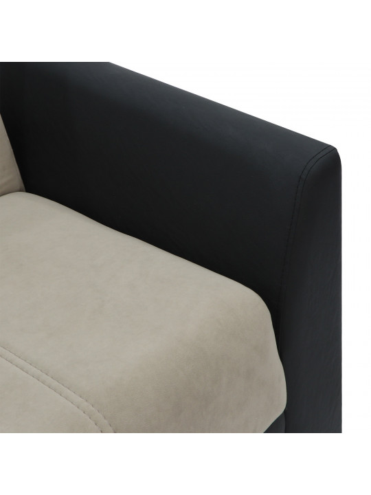 Sofa set HOBEL MODERN LUX 3+1+1 BLACK 4503/CAPPUCCINO LEONARDO 4 (4) 