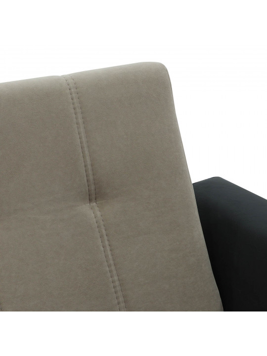 Sofa set HOBEL MODERN LUX 3+1+1 BLACK 4503/CAPPUCCINO LEONARDO 4 (4) 