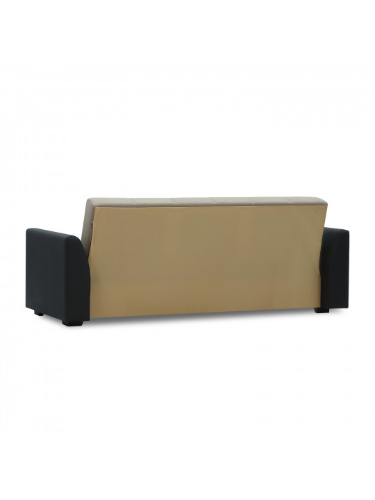 Sofa set HOBEL MODERN LUX 3+1+1 BLACK 4503/CAPPUCCINO LEONARDO 4 (4) 