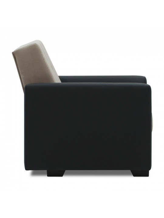 Sofa set HOBEL MODERN LUX 3+1+1 BLACK 4503/CAPPUCCINO LEONARDO 4 (4) 