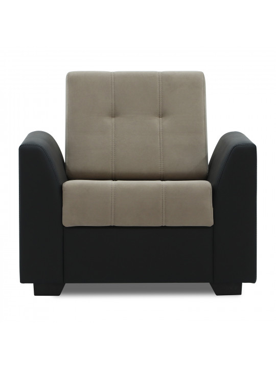 Sofa set HOBEL MODERN LUX 3+1+1 BLACK 4503/CAPPUCCINO LEONARDO 4 (4) 