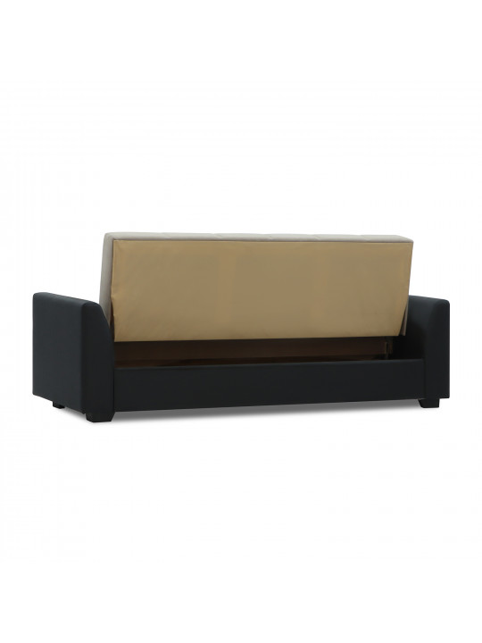 Sofa set HOBEL MODERN LUX 3+1+1 BLACK 4503/CAPPUCCINO LEONARDO 4 (4) 