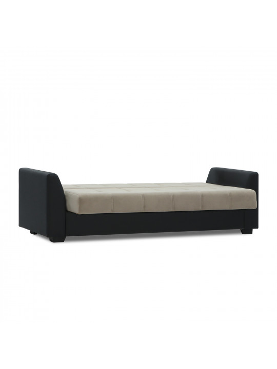 Sofa set HOBEL MODERN LUX 3+1+1 BLACK 4503/CAPPUCCINO LEONARDO 4 (4) 