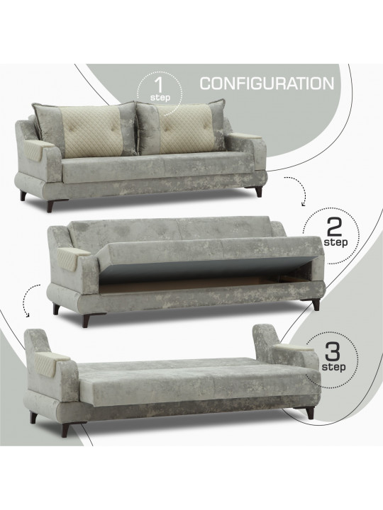 Հավաքածու HOBEL OLIVIA 3+1+1 CAPPUCCINO MONACO 4/CREAM BUKLE 4 (4) 