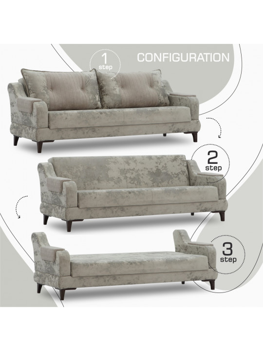 Հավաքածու HOBEL OLIVIA 3+1+1 F/R CAPPUCCINO MONACO 4/ELEGANCE6 (4) 