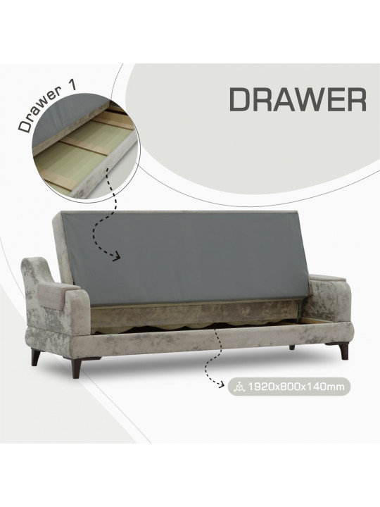 Հավաքածու HOBEL OLIVIA 3+1+1 F/R CAPPUCCINO MONACO 4/ELEGANCE6 (4) 