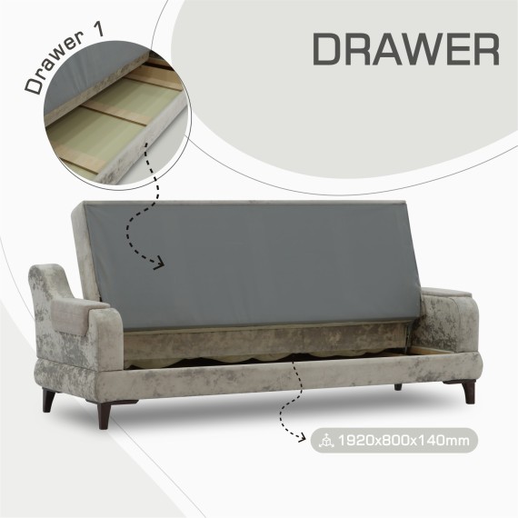 Гарнитур HOBEL OLIVIA 3+1+1 F/R CAPPUCCINO MONACO 4/ELEGANCE6 (4) 