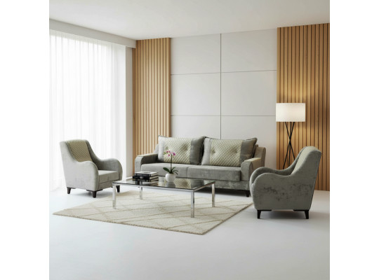 Гарнитур HOBEL OLIVIA 3+1+1 F/R CAPPUCCINO MONACO 4/BUKLE 4 (4) 