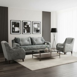 Гарнитур HOBEL OLIVIA 3+1+1 F/R GREY MONACO 14/BONCUK 19 (4) 