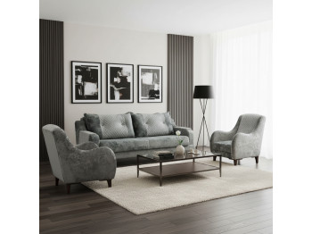 Sofa set HOBEL OLIVIA 3+1+1 F/R GREY MONACO 14/BONCUK 19 (4) 