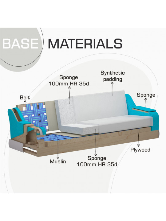 Sofa set HOBEL OLIVIA 3+1+1 GREY MONACO 14/BONCUK 19 (4) 