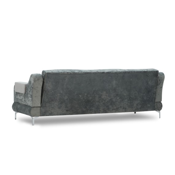 Гарнитур HOBEL OLIVIA 3+1+1 KAX 0419 METAL/GREY MONACO 14/GREY BUKLE 9 (4) 