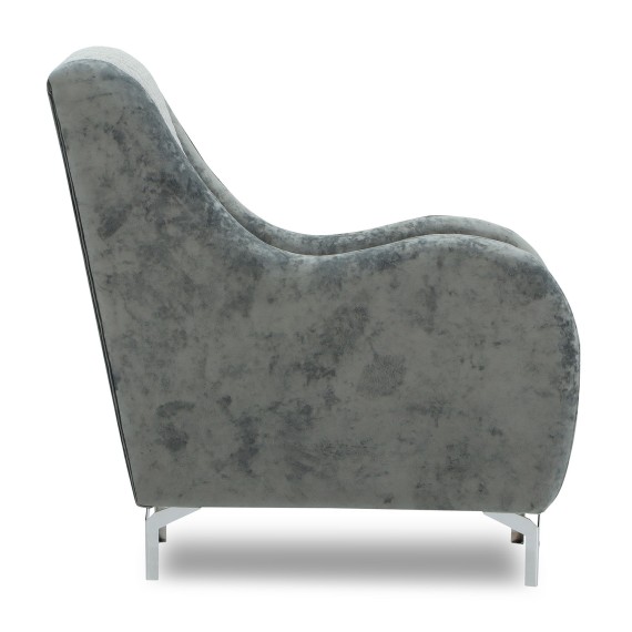 Гарнитур HOBEL OLIVIA 3+1+1 KAX 0419 METAL/GREY MONACO 14/GREY BUKLE 9 (4) 