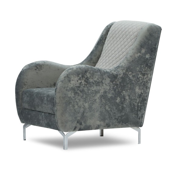Гарнитур HOBEL OLIVIA 3+1+1 KAX 0419 METAL/GREY MONACO 14/GREY BUKLE 9 (4) 