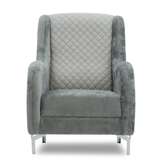 Гарнитур HOBEL OLIVIA 3+1+1 KAX 0419 METAL/GREY MONACO 14/GREY BUKLE 9 (4) 