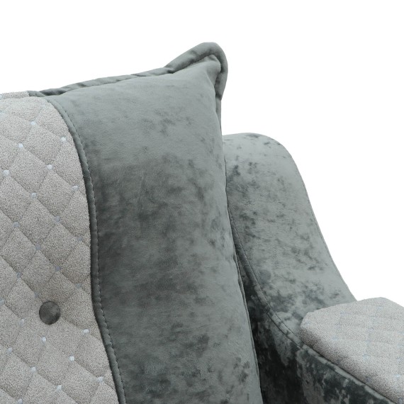 Гарнитур HOBEL OLIVIA 3+1+1 KAX 0419 METAL/GREY MONACO 14/GREY BUKLE 9 (4) 
