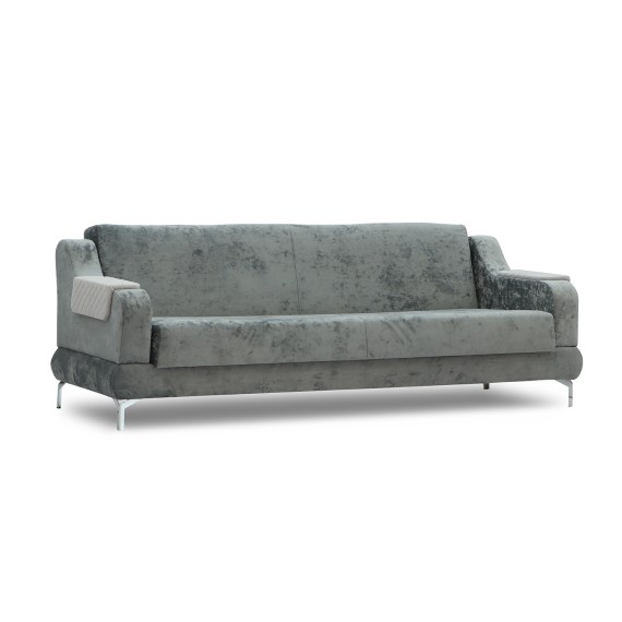 Гарнитур HOBEL OLIVIA 3+1+1 KAX 0419 METAL/GREY MONACO 14/GREY BUKLE 9 (4) 