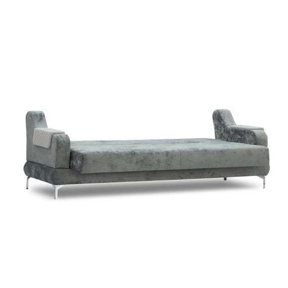 Гарнитур HOBEL OLIVIA 3+1+1 KAX 0419 METAL/GREY MONACO 14/GREY BUKLE 9 (4) 