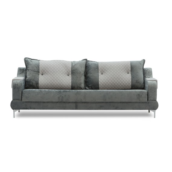 Гарнитур HOBEL OLIVIA 3+1+1 KAX 0419 METAL/GREY MONACO 14/GREY BUKLE 9 (4) 