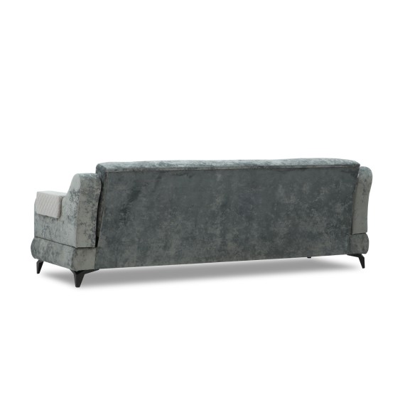 Հավաքածու HOBEL OLIVIA 3+1+1 L38120/AB BLACK/GREY MONACO 14/GREY BUKLE 9 (4) 