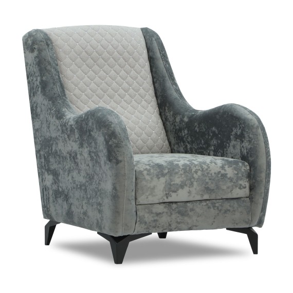 Հավաքածու HOBEL OLIVIA 3+1+1 L38120/AB BLACK/GREY MONACO 14/GREY BUKLE 9 (4) 