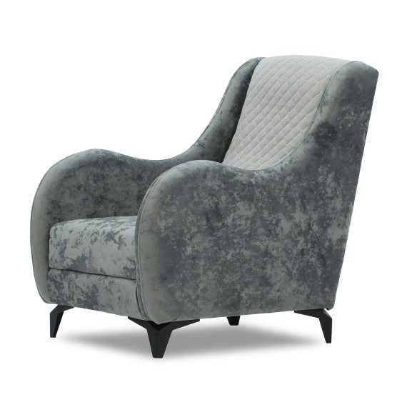 Հավաքածու HOBEL OLIVIA 3+1+1 L38120/AB BLACK/GREY MONACO 14/GREY BUKLE 9 (4) 