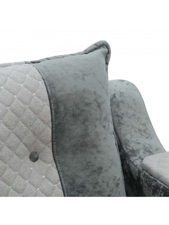 Հավաքածու HOBEL OLIVIA 3+1+1 L38120/AB BLACK/GREY MONACO 14/GREY BUKLE 9 (4) 