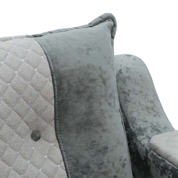 Հավաքածու HOBEL OLIVIA 3+1+1 L38120/AB BLACK/GREY MONACO 14/GREY BUKLE 9 (4) 