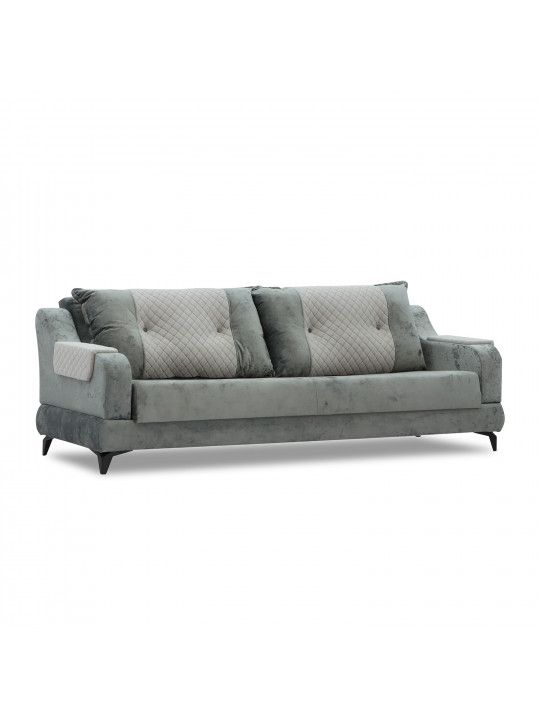 Հավաքածու HOBEL OLIVIA 3+1+1 L38120/AB BLACK/GREY MONACO 14/GREY BUKLE 9 (4) 