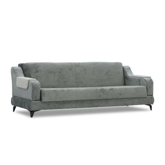 Հավաքածու HOBEL OLIVIA 3+1+1 L38120/AB BLACK/GREY MONACO 14/GREY BUKLE 9 (4) 