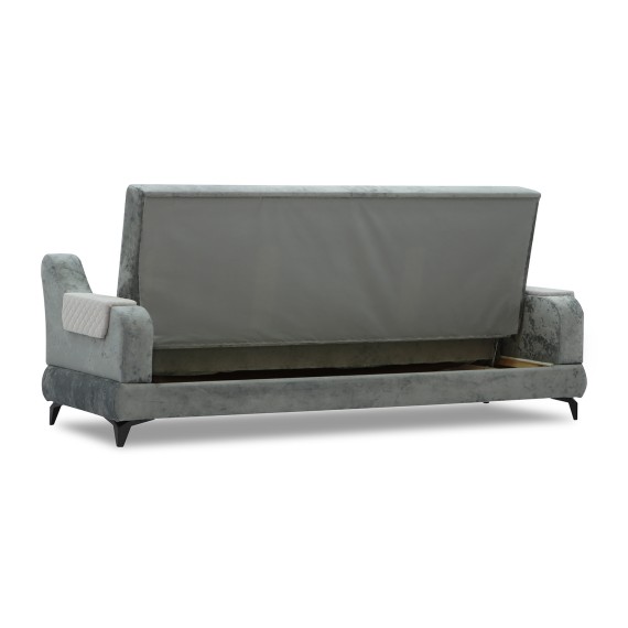 Հավաքածու HOBEL OLIVIA 3+1+1 L38120/AB BLACK/GREY MONACO 14/GREY BUKLE 9 (4) 